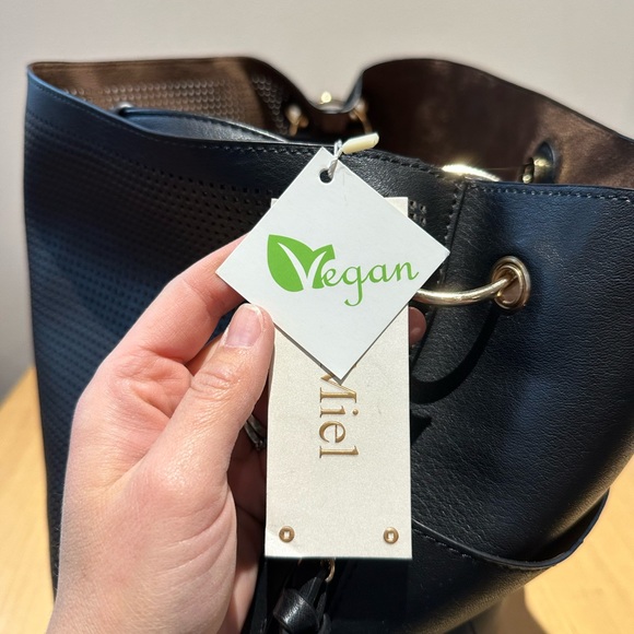 Le Miel Vegan Leather Purse, Black - Picture 7 of 8